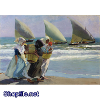 TSD3676 - Tranh sơn dầu nước ngoài biển và thuyền